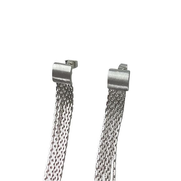 HEAVEN MAYHEM Sling Maxi Silver Earrings New with Packaging Chain Detail - Picture 4 of 9